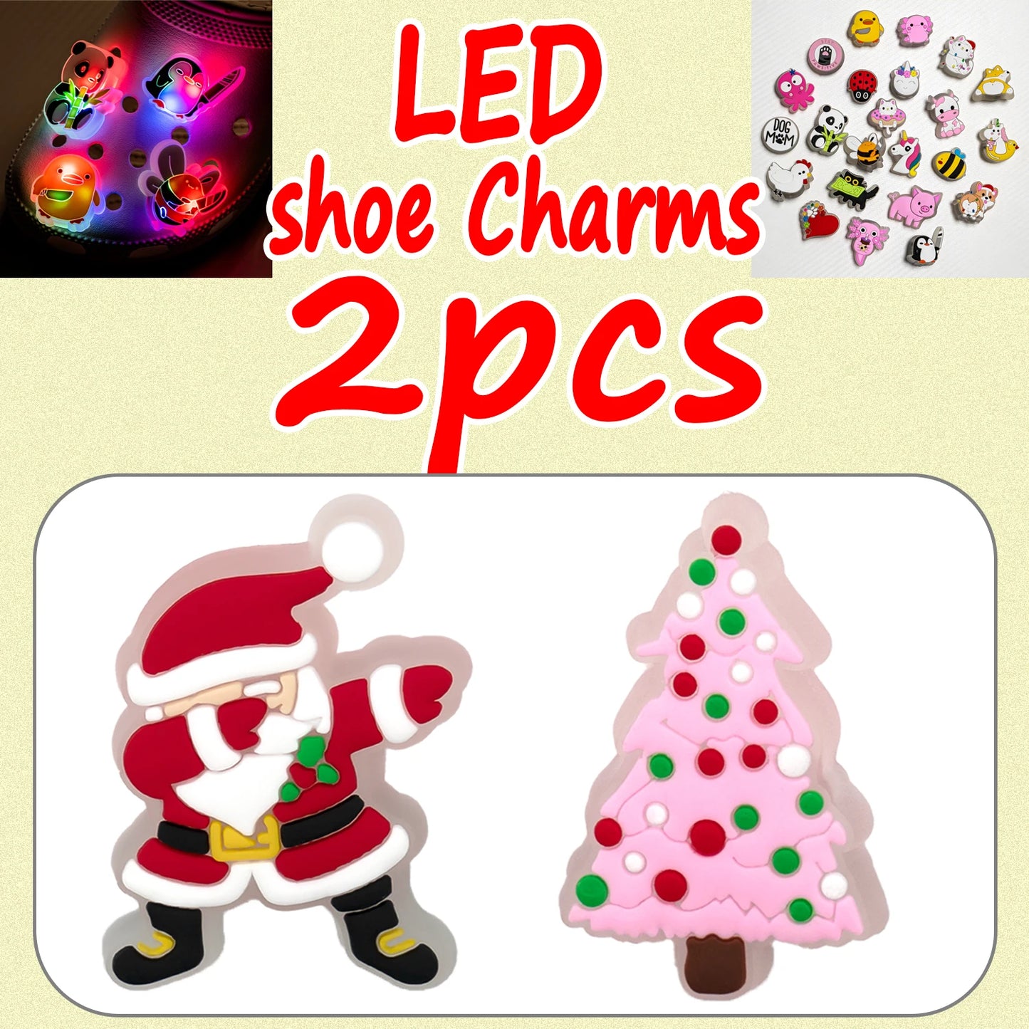 Luminous Christmas Shoe Charms