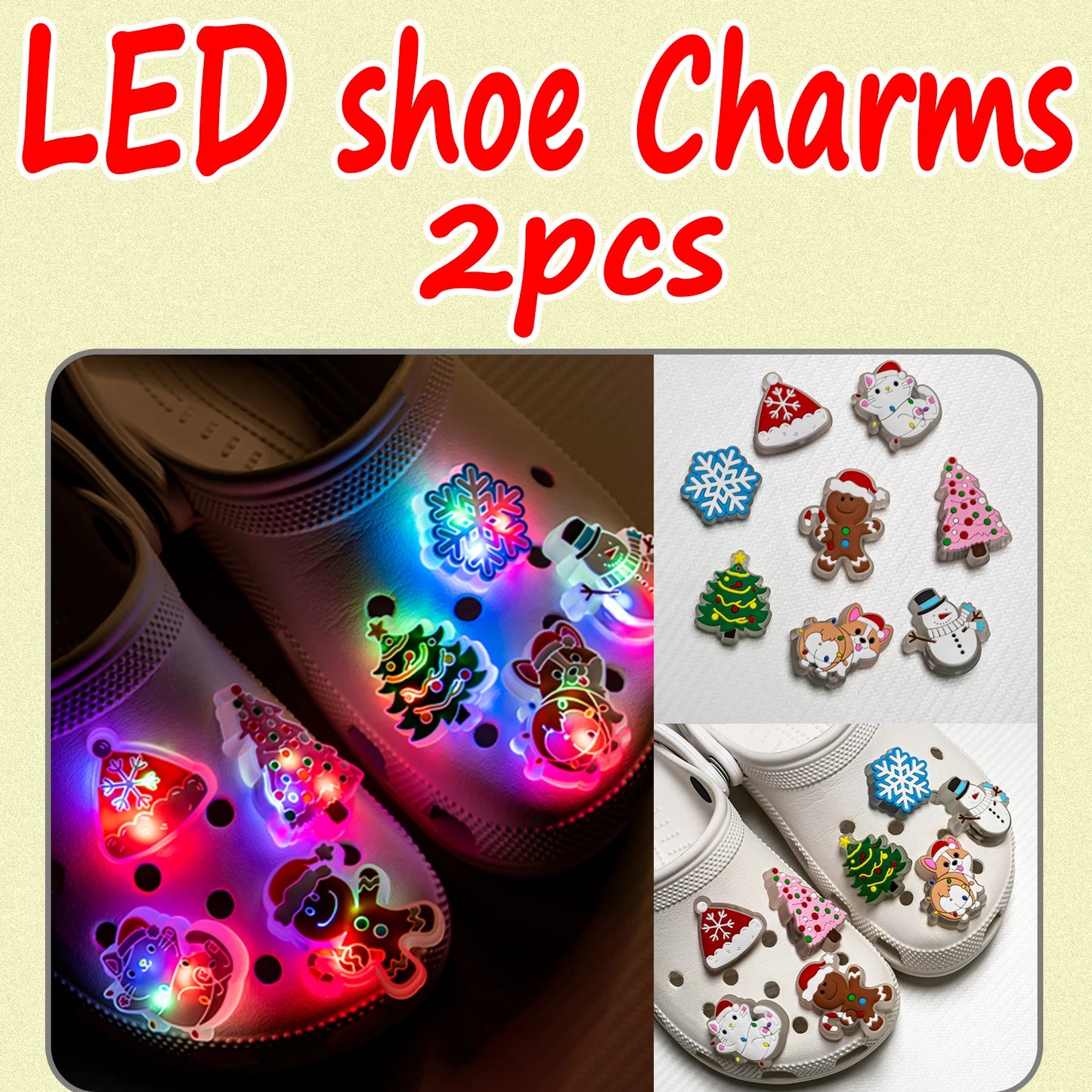 Luminous Christmas Shoe Charms